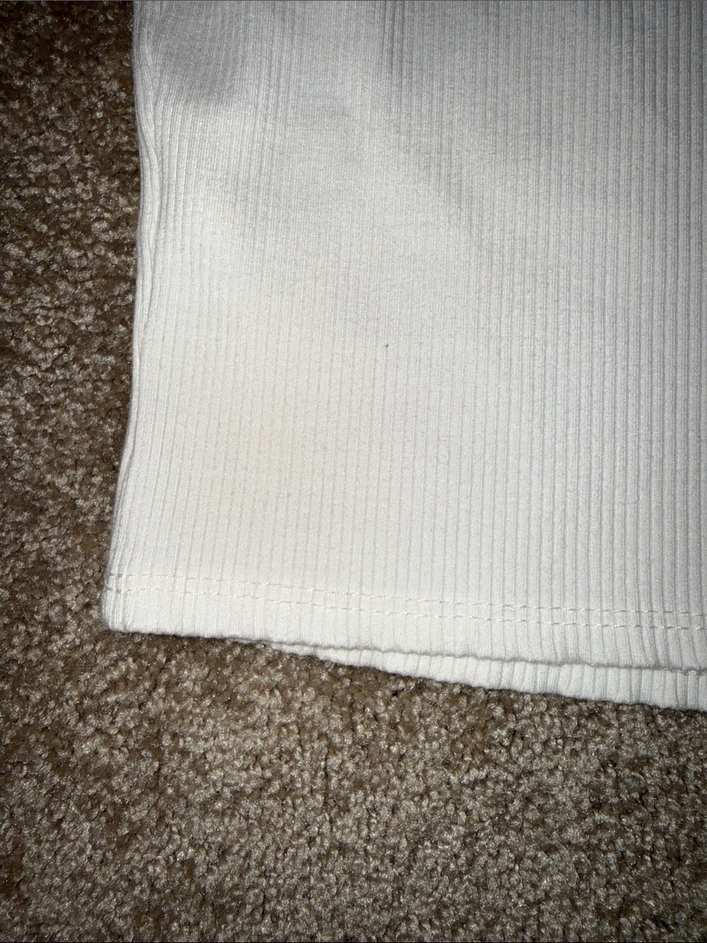 Alya Ivory Ruffle Sleeve Ribbed Tank - medium. G - Picture 6 of 6